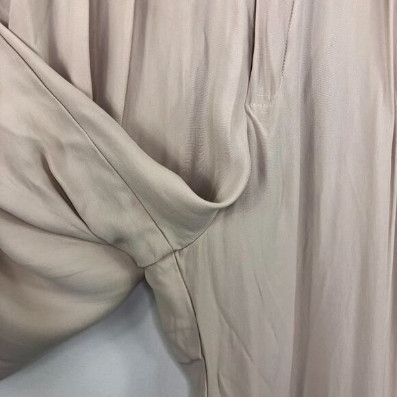 Reformation Tan Pleated High-Rise Wide Leg Pants Womens Size S - Picture 3 of 7